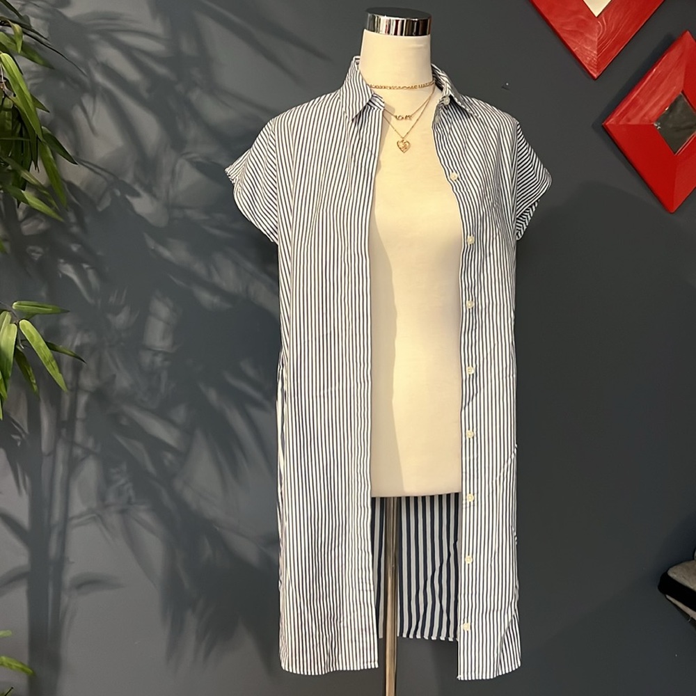 Madewell Stripe Mix Shirt Dress Size XS - Picture 7 of 7